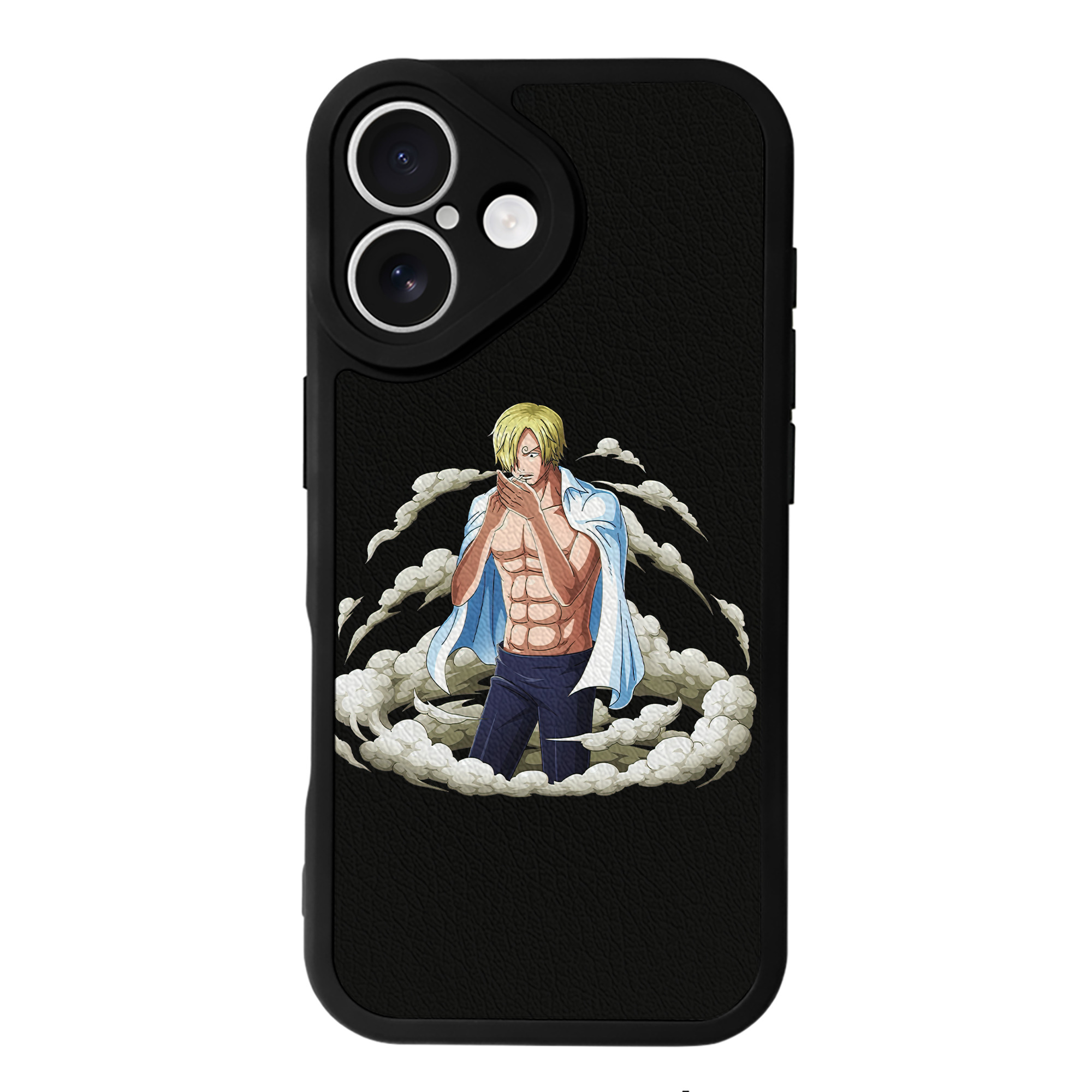 （画像用） ワンピース サンジ ONE PIECE Sanji 【iPhone 16シリーズ対応】シリコンスマホケース（レザー調） 材質：シリコン